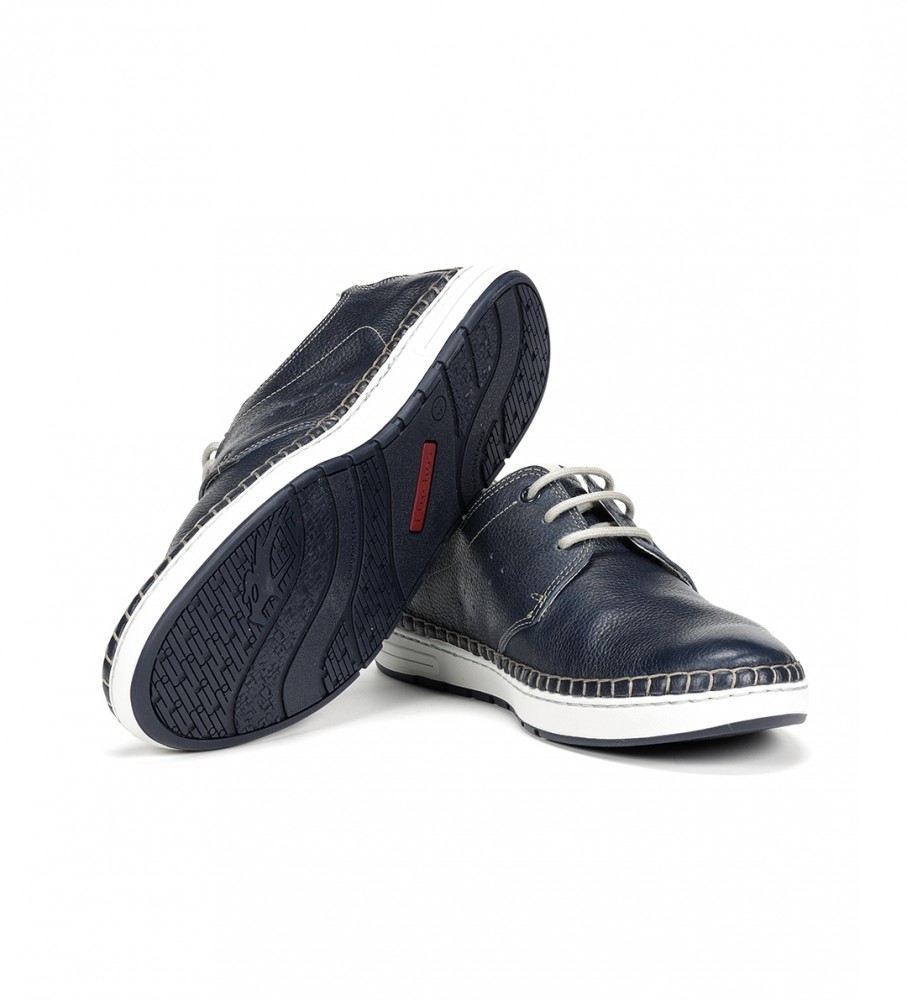 Sapatos de couro Fluchos F1715 Azul Escuro