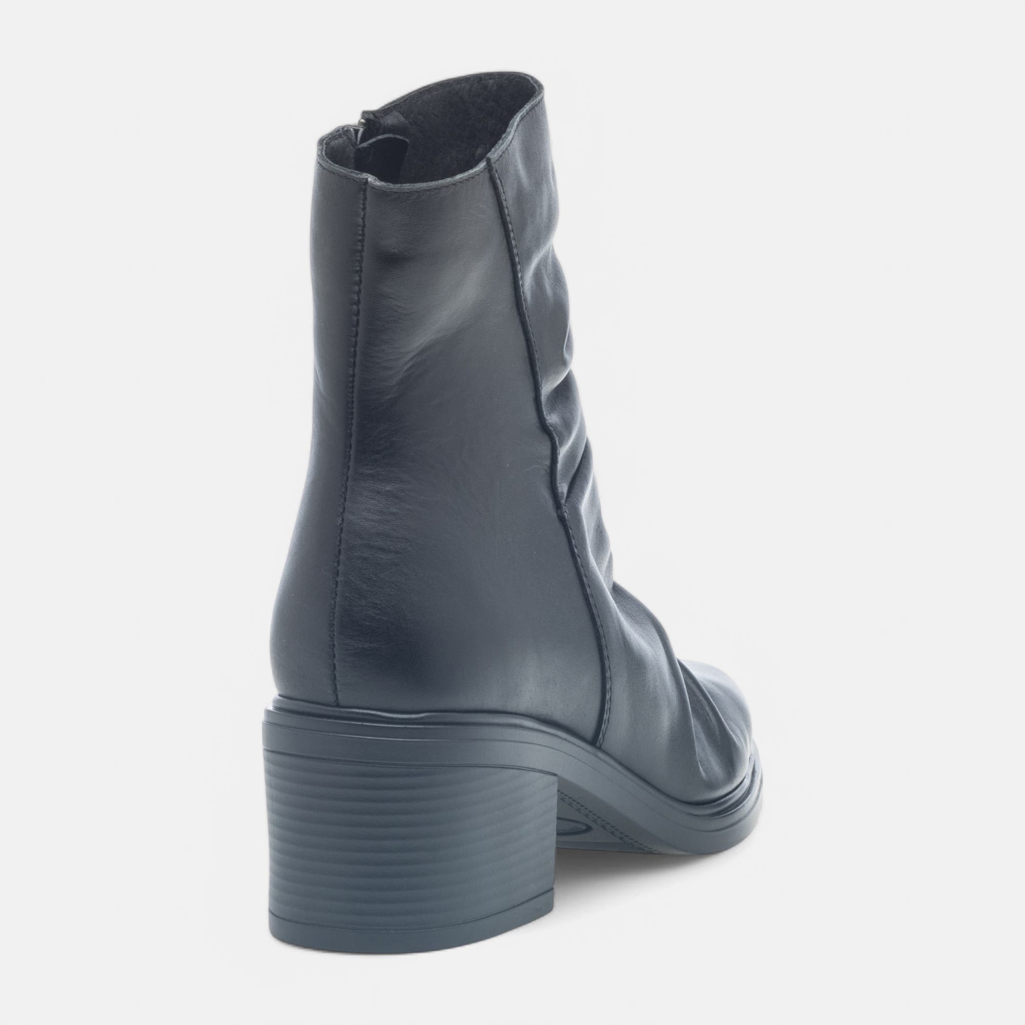 Bottines à talon Femme en cuir noir