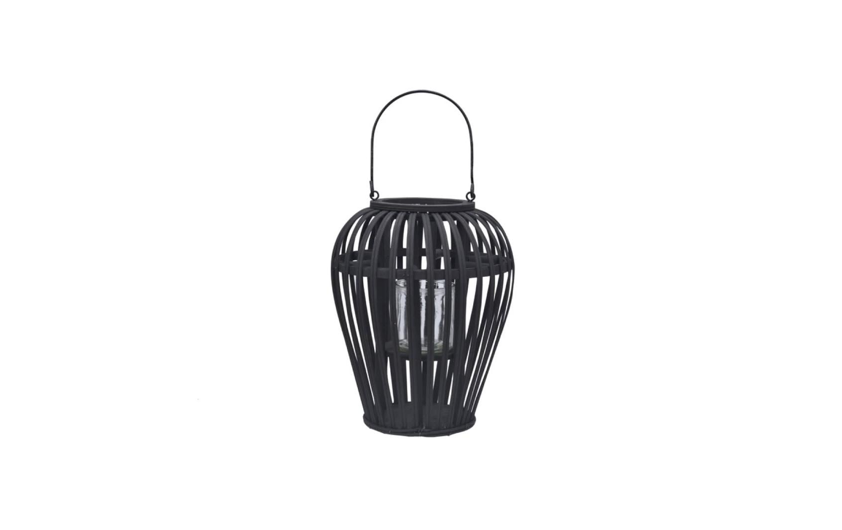 Laterne »Lauvring Mango 31 cm, Schwarz« Holzart: Bambus (China)