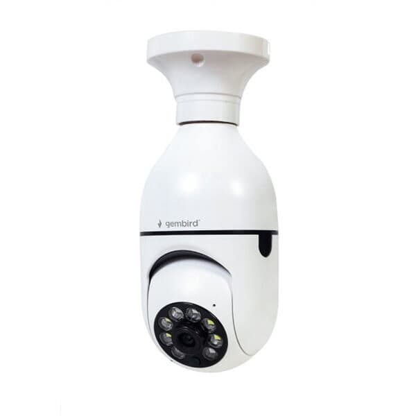 WiFi-kamera med E27-stik, 1080p, roterende og Tuya-kompatibelt
