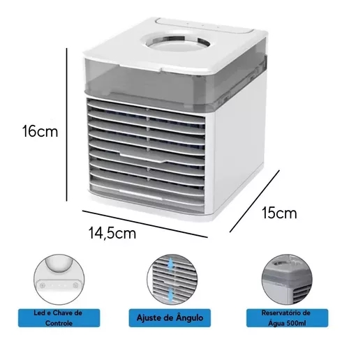 Mini Ar Condicionado Portatil Ultra Air Umidificador Usb