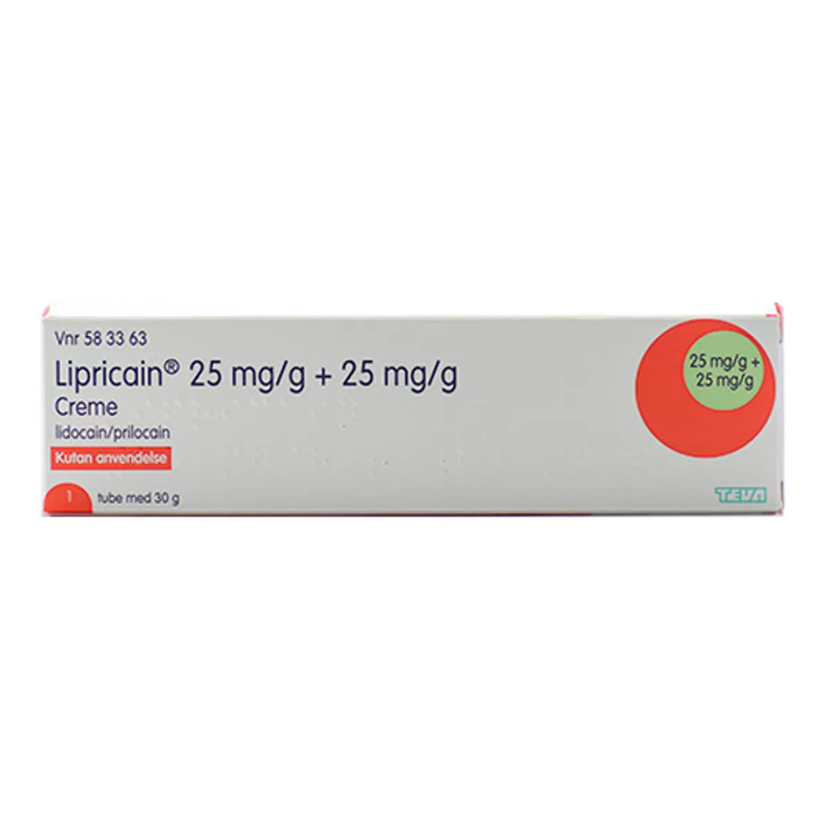 Lipricain creme 25 25 mg/g - 30 g