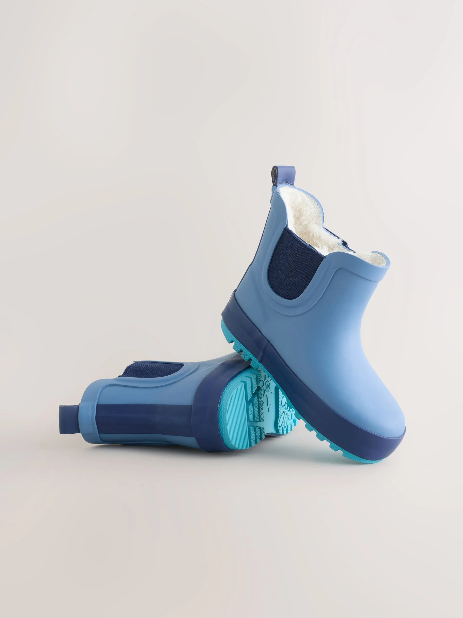 Blauw - Warme gevoerde enkellaarzen
