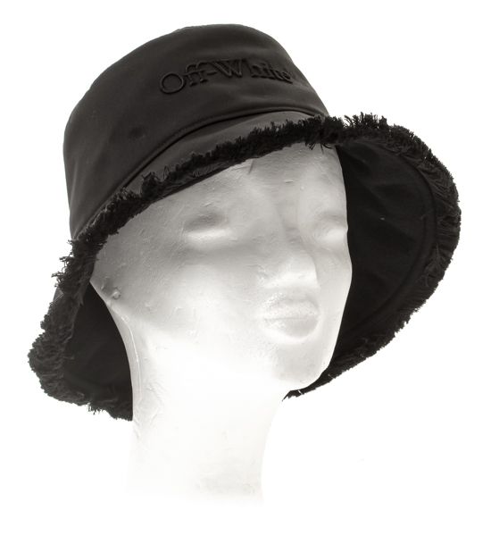 Off-White Drill Fringe Over Bucket Hat