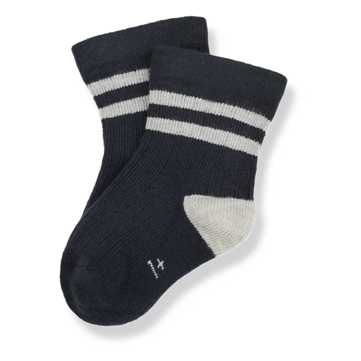 1+ in the family Chaussettes Rodolfo Rayées | Gris anthracite