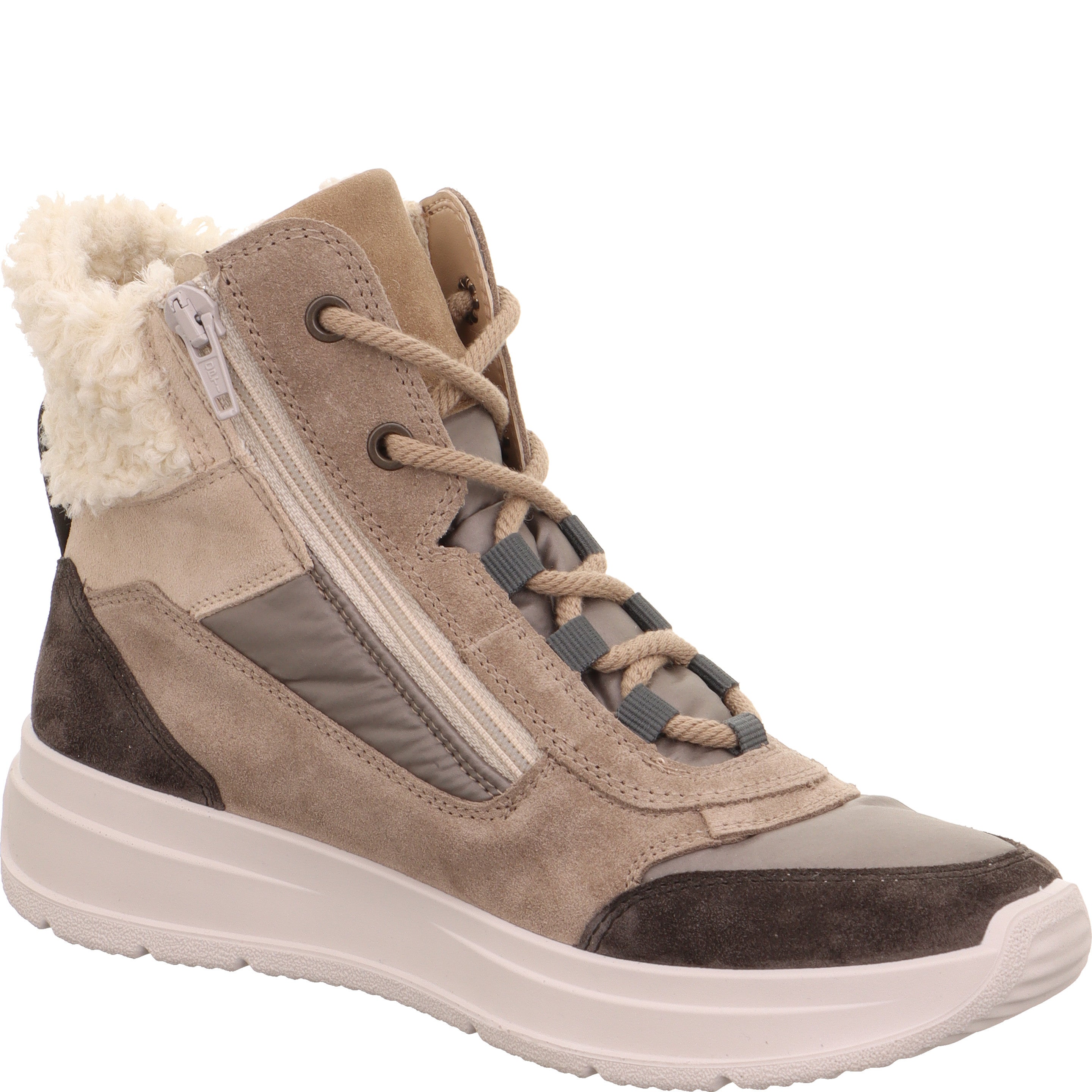 legero SPRINTER Damen  Sneaker high mit Reißverschluss - Farbe: Mehrfarbig Beige - Größe: 6