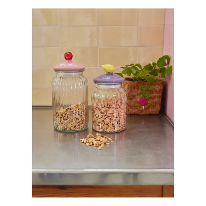 Rice Bocal en verre Fraise | Rose