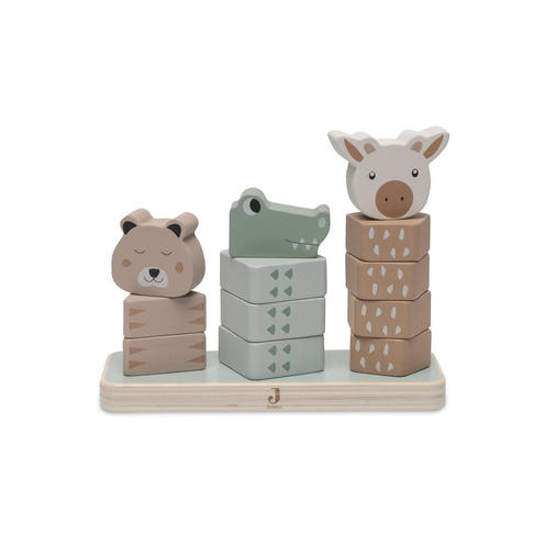 Tour d'empilage en bois Jungle jambo - Multicolor - JOLLEIN
