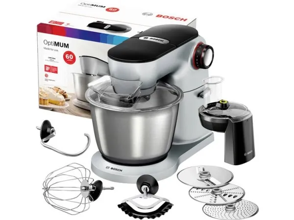 Bosch OptiMUM MUM9D33S11 - Køkkenmaskine - 1300 W - platinsølv