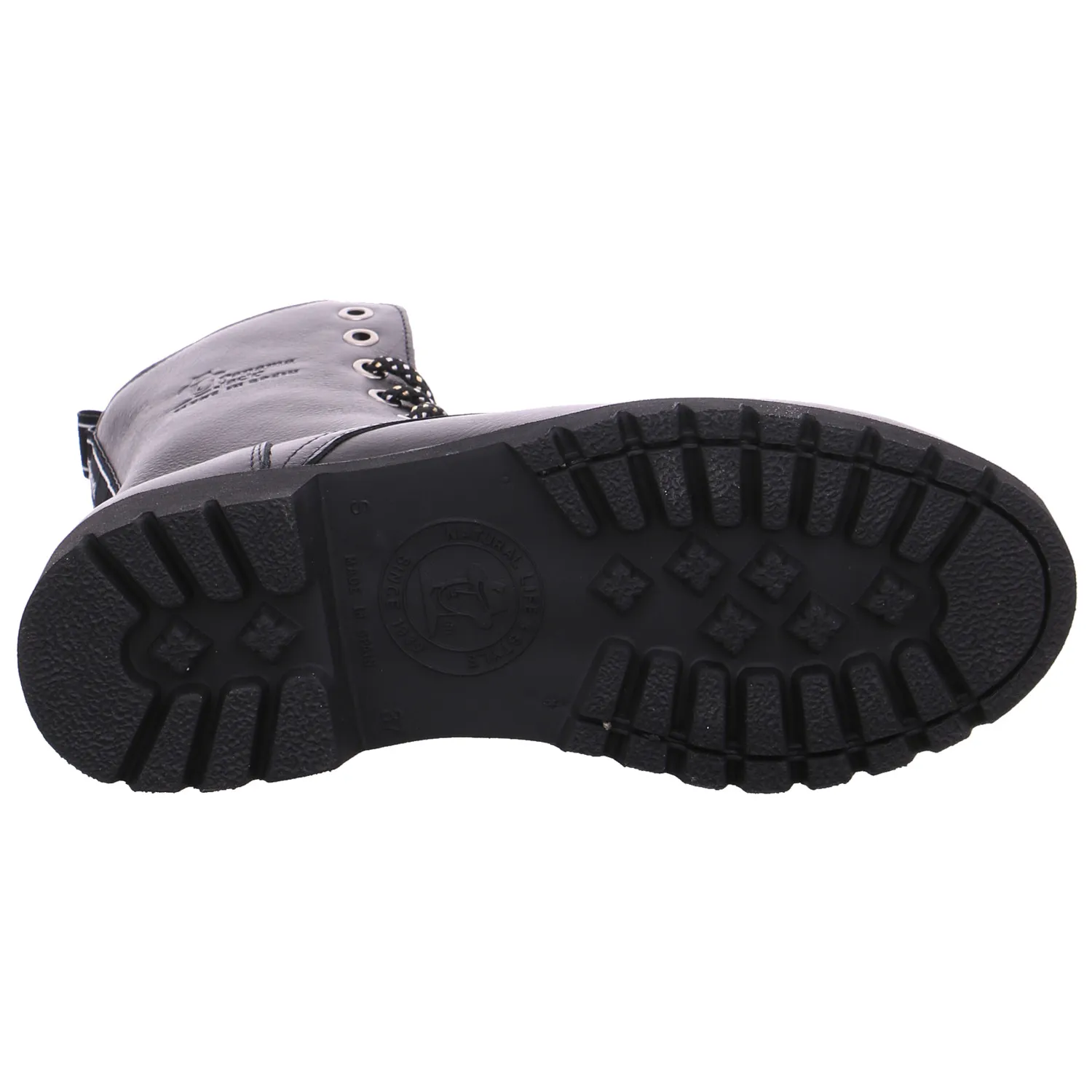 PANAMA JACK Boot Schwarz Leder  mit Lammfell - Innenfutter