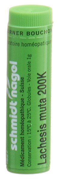 SCHMIDT-NAGEL Lachesis muta 200 K<br>1 g, Globuli