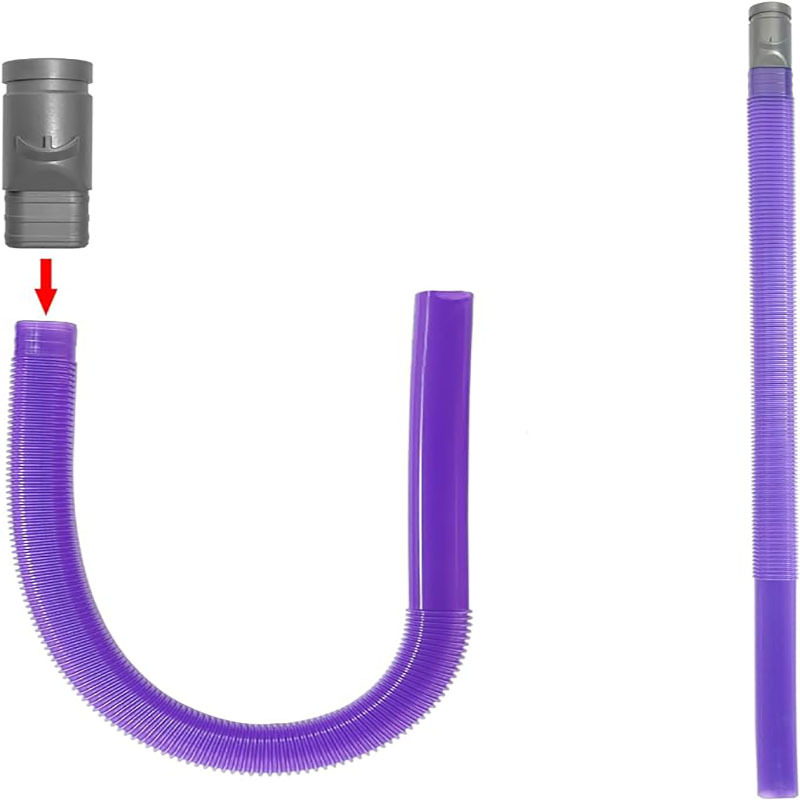 (85cm) Flexible Waschmaschinen Fugendüse Trommel Reinigungswerkzeug für Dyson Staubsauger - Lila