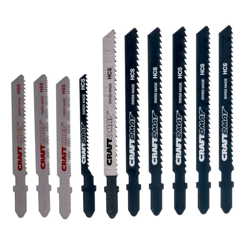 STIKKSAGBLAD SETT CRAFTOMAT TRE&METALL 10STK