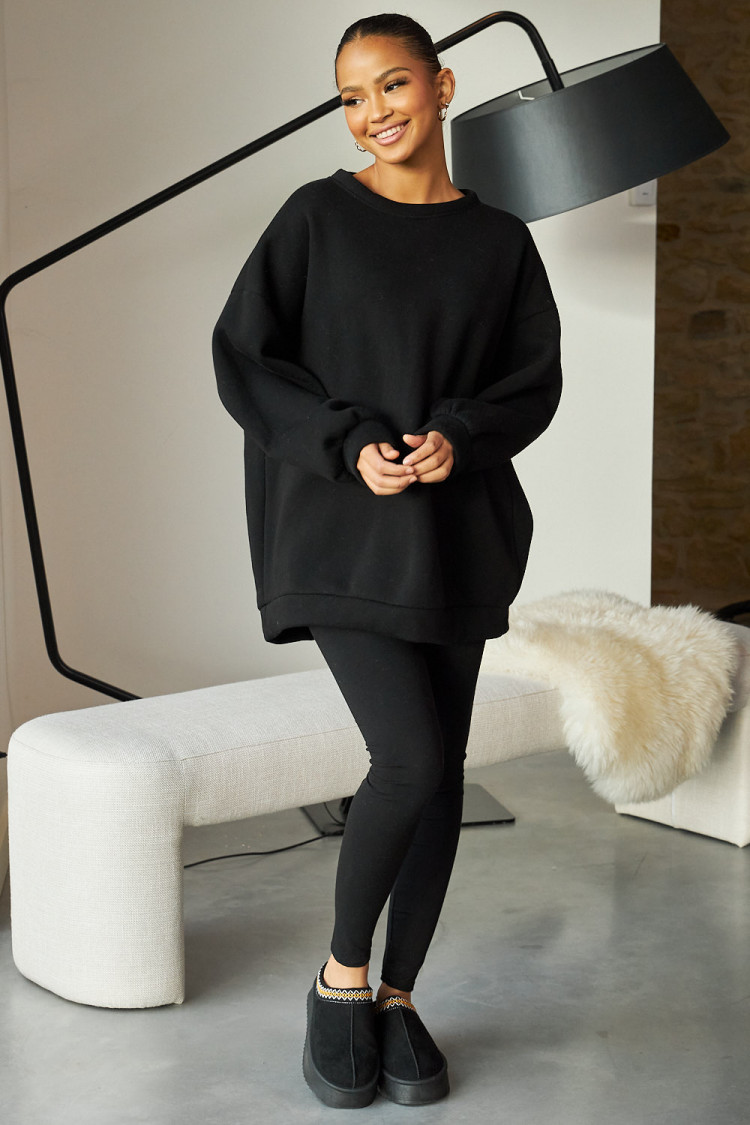 Ensemble 2 pièces sweat + legging noir