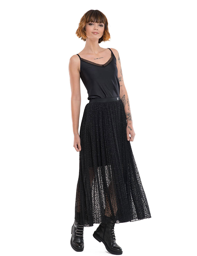 HBT PALACE - DIANA JUPE DENTELLE NOIR