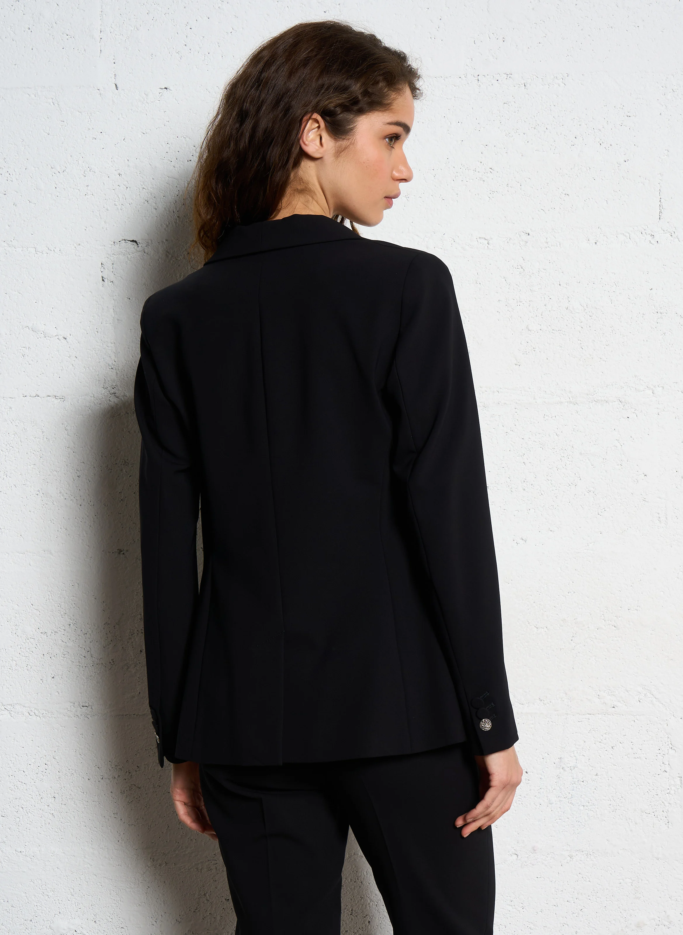 REINE - Veste col tailleur | Noir