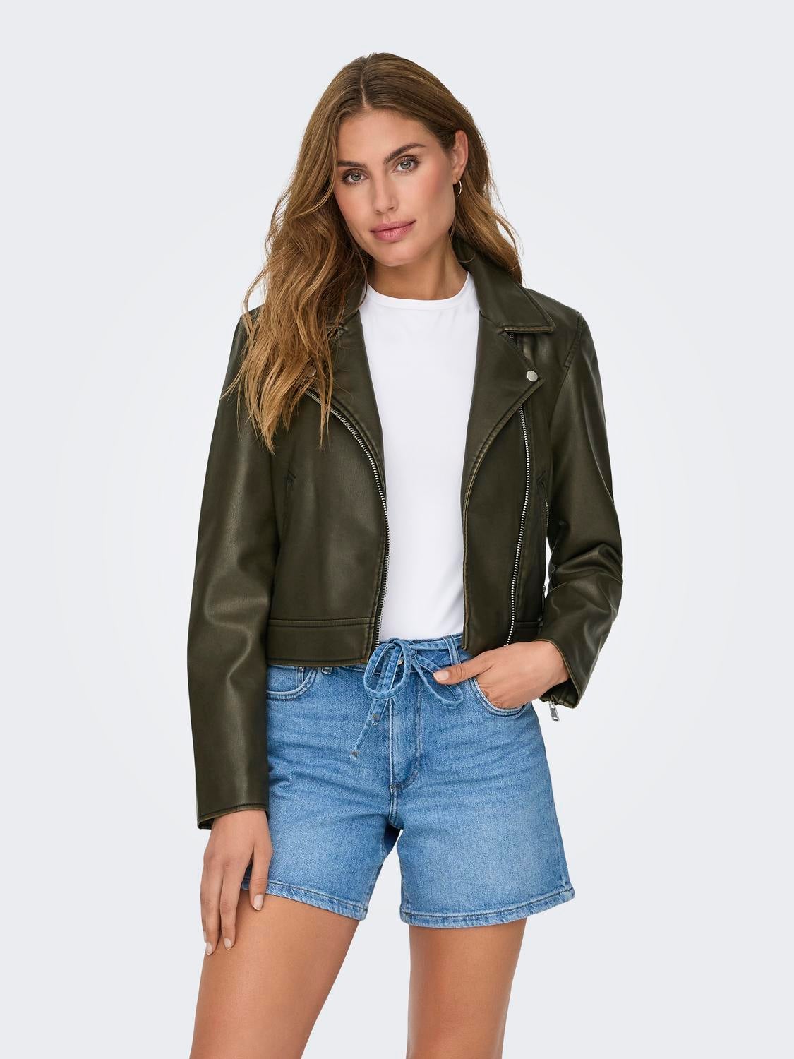 ONLRIA Kunstlederjacke Black