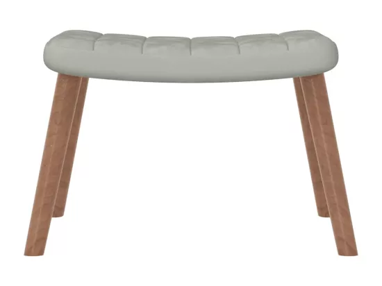 Chaise à bascule avec repose-pied Gris clair Velours