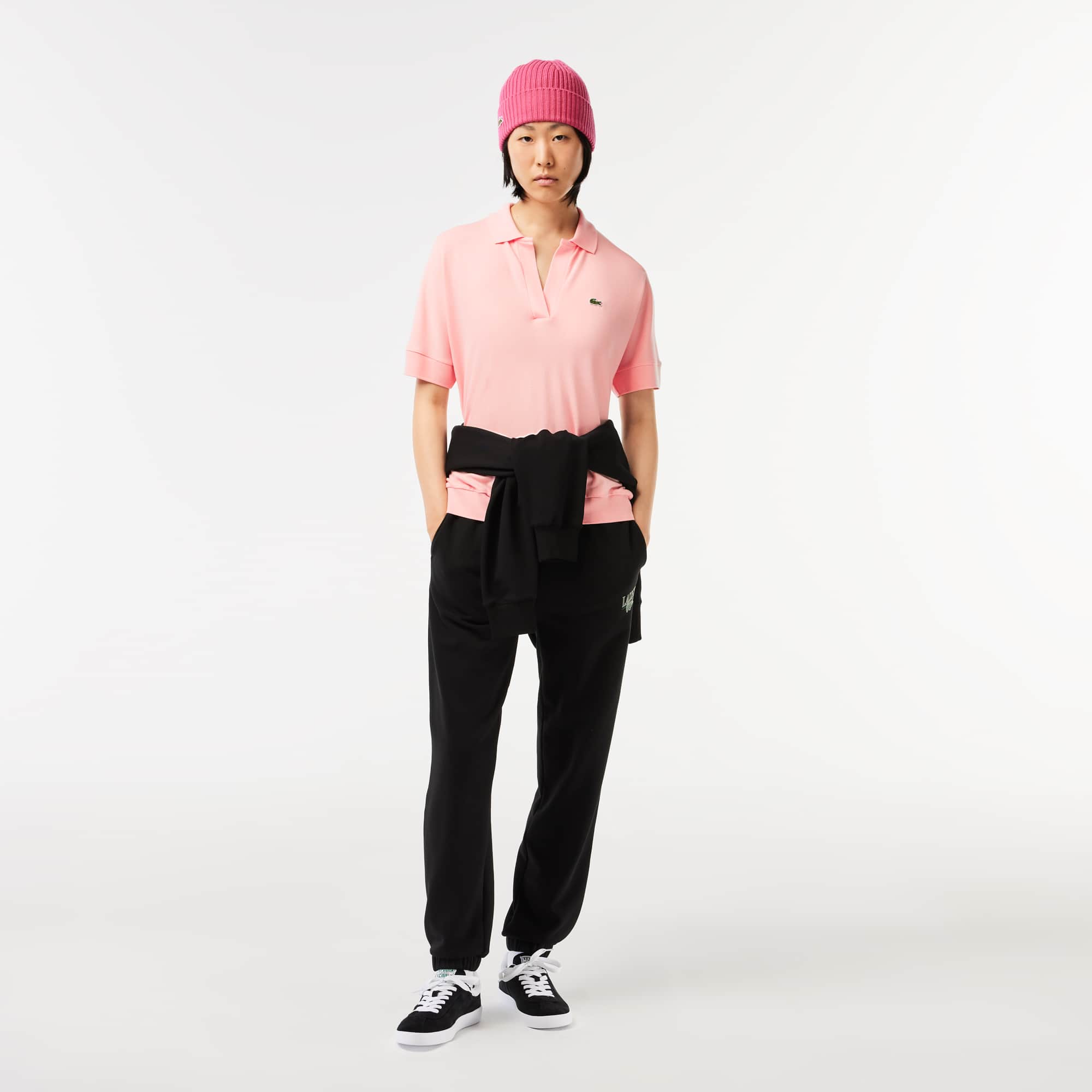 Polo Lacoste relax fit en piqué fluide Manches Courtes - Rose - Lacoste - Femme