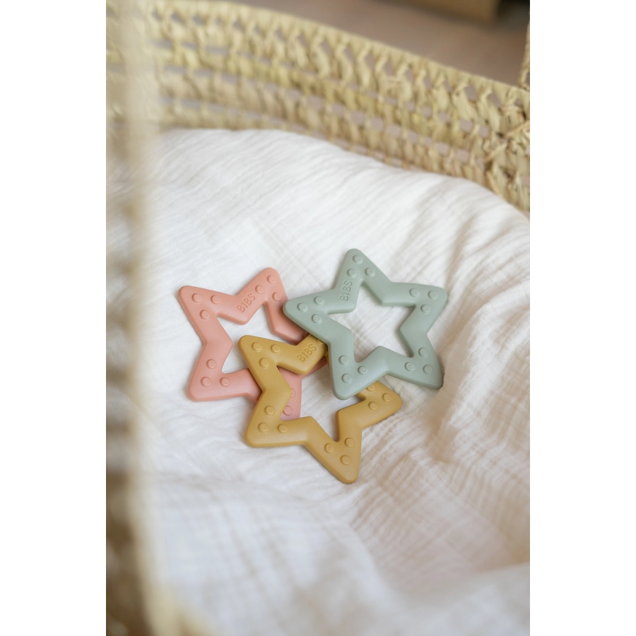 BIBS® Beißring Baby Bitie Star ab dem 3. Monat in ivory