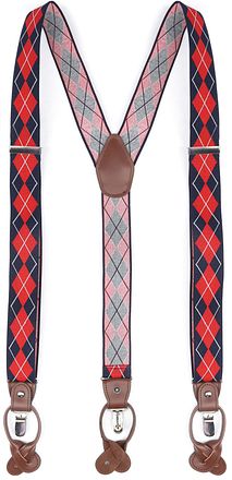 Suitable Luxe Bretels Ruiten Rood SUS-Y-LUX-3,5 cm check red kopen