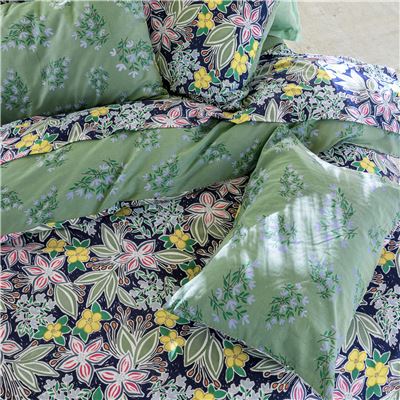 Linge de lit motif fleurs - BECQUET CRÉATION