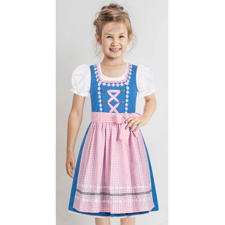 Nübler Kinderdirndl 3-teilig Lorena Blau