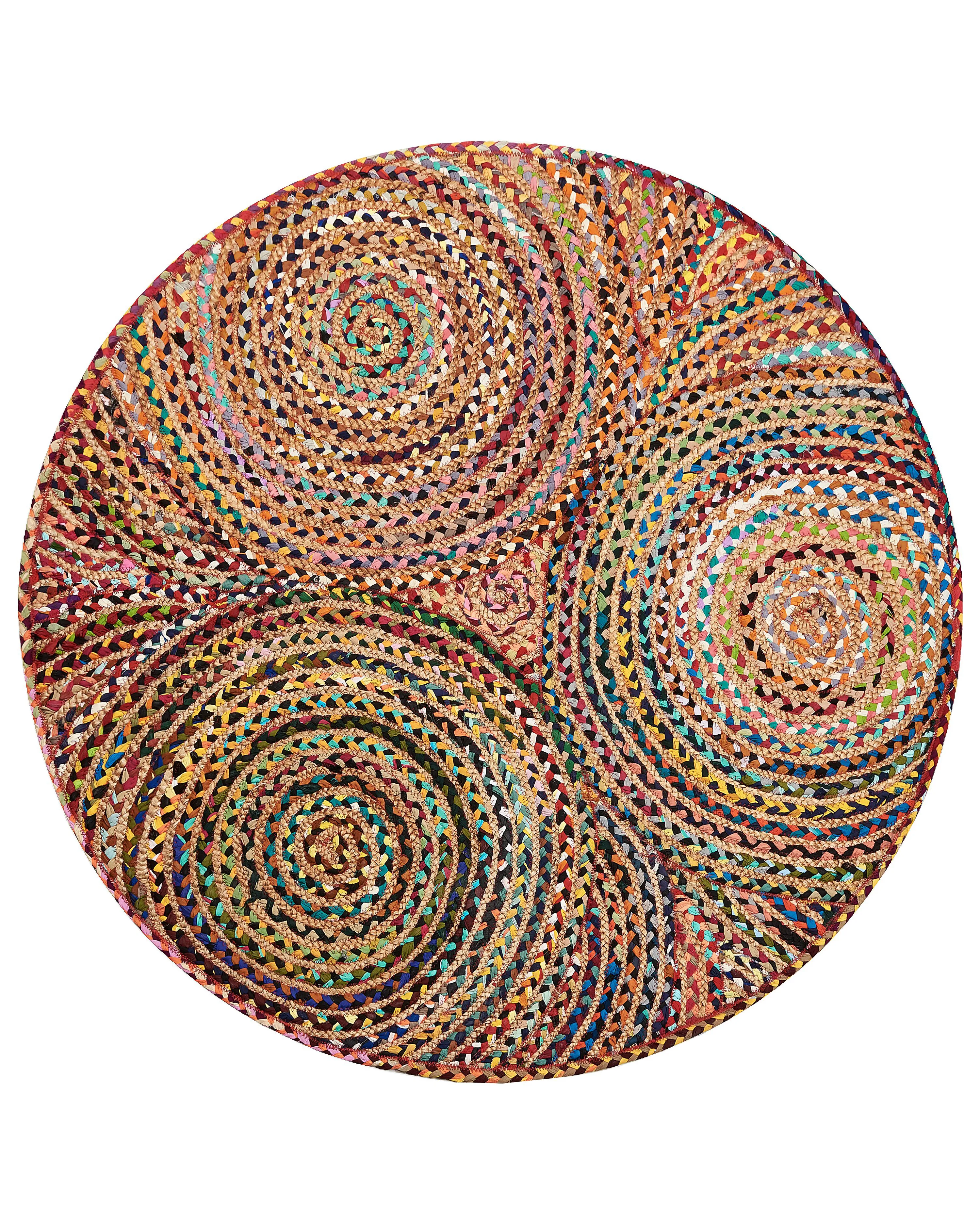 Vloerkleed YENICE Meerkleurig ø 140 cm Jute