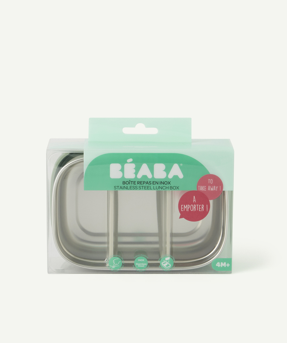 BEABABOÎTE REPAS EN INOX BLEU 4M+