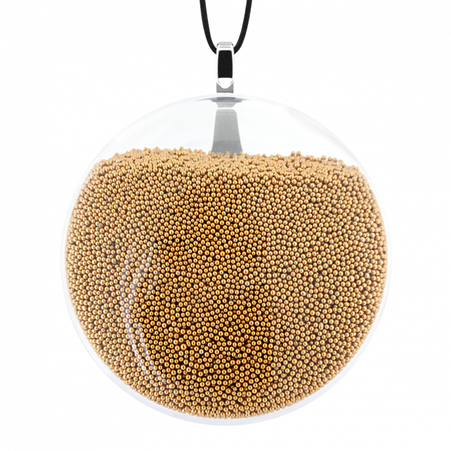 Pendentif en verre soufflé - Galet Medium Billes