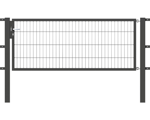 Enkele poort ALBERTS Flexo 200 x 80 cm 6/5/6 kader 40x40 incl. palen 8 x 8 cm antraciet