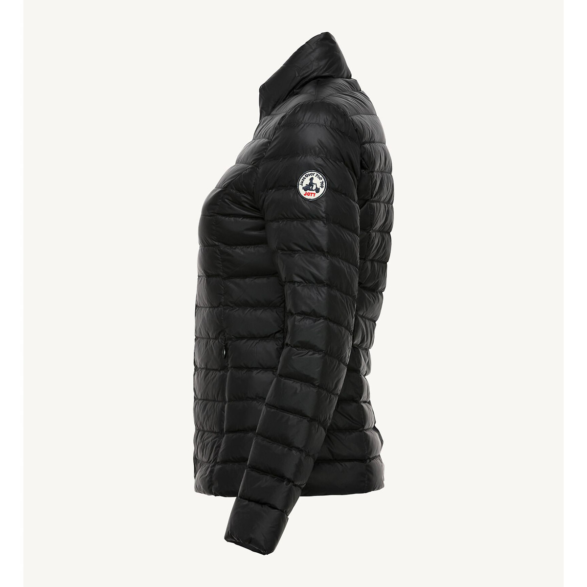 Jaqueta de plumas JOTT com zíper e gola alta Cha