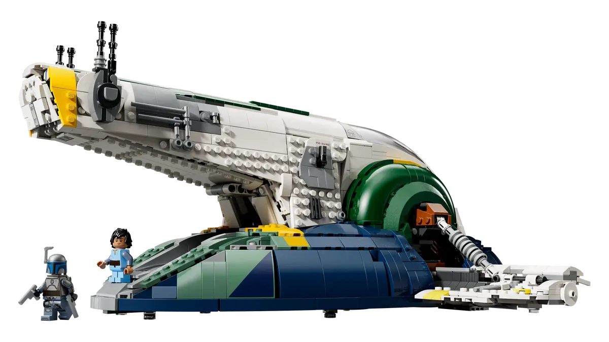 (2970-tlg. Set) Star Wars Klemmbausteine Spielzeug Modell Bausatz (75409) Lizenziert - Jango Fetts Sternenschiff der Firespray-Klasse