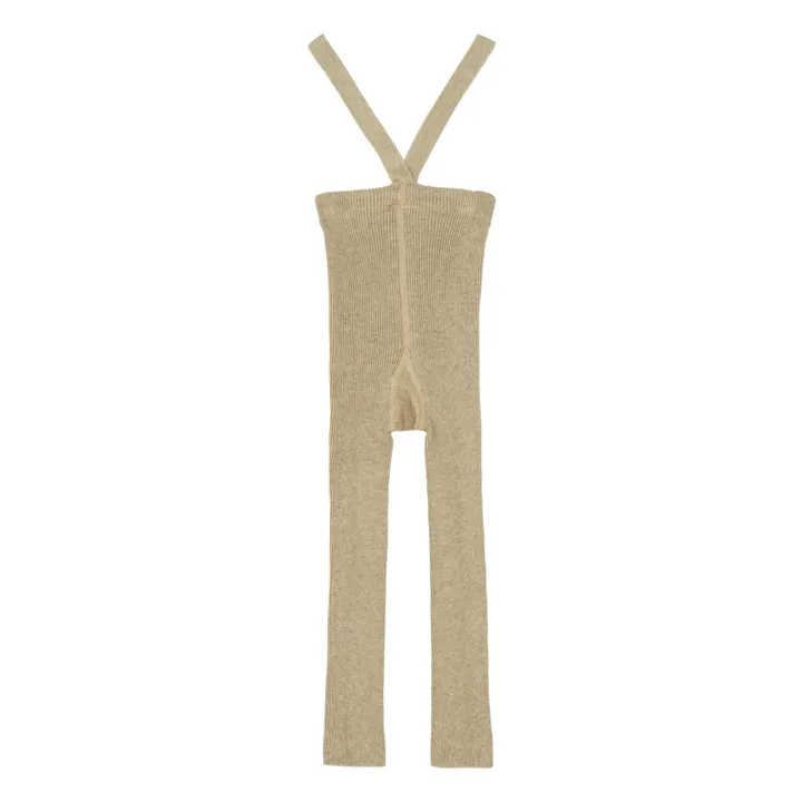 Silly Silas Collants à Bretelles Coton Bio Sans Pieds | Sable