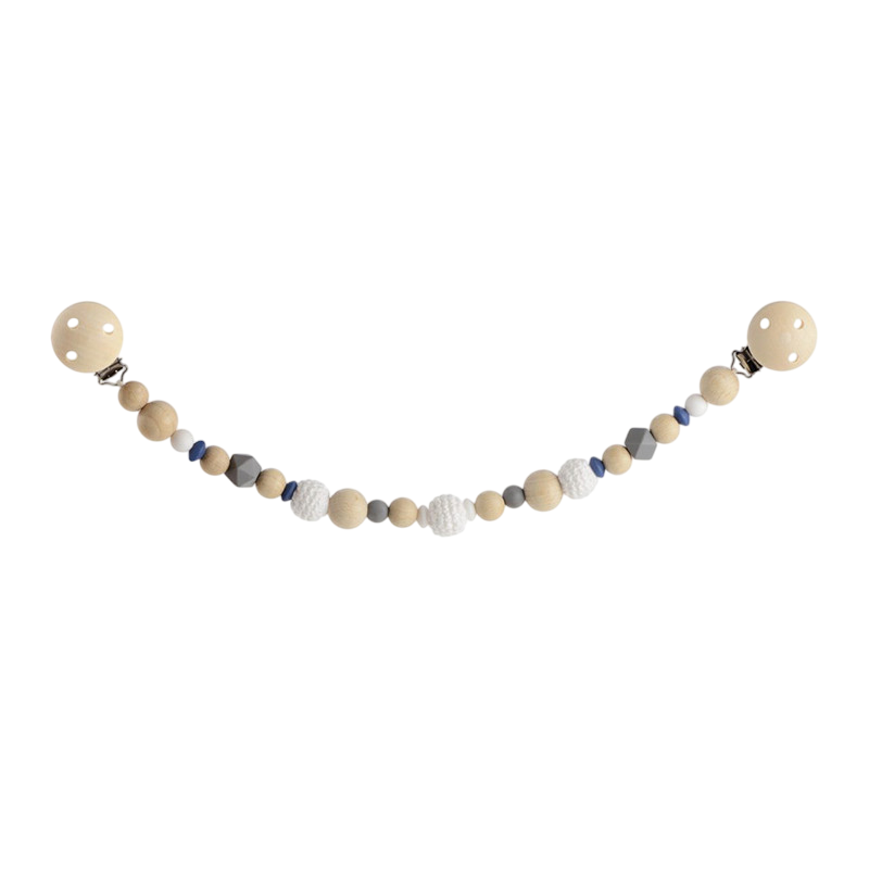 Kinderwagenkette grau/weiss