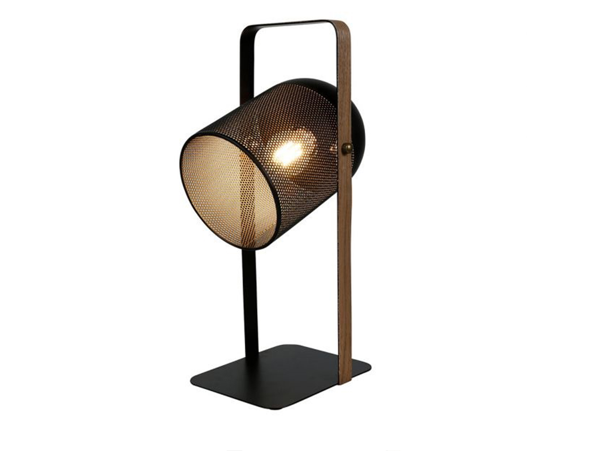 Lampe spot avec anse en métal noire
