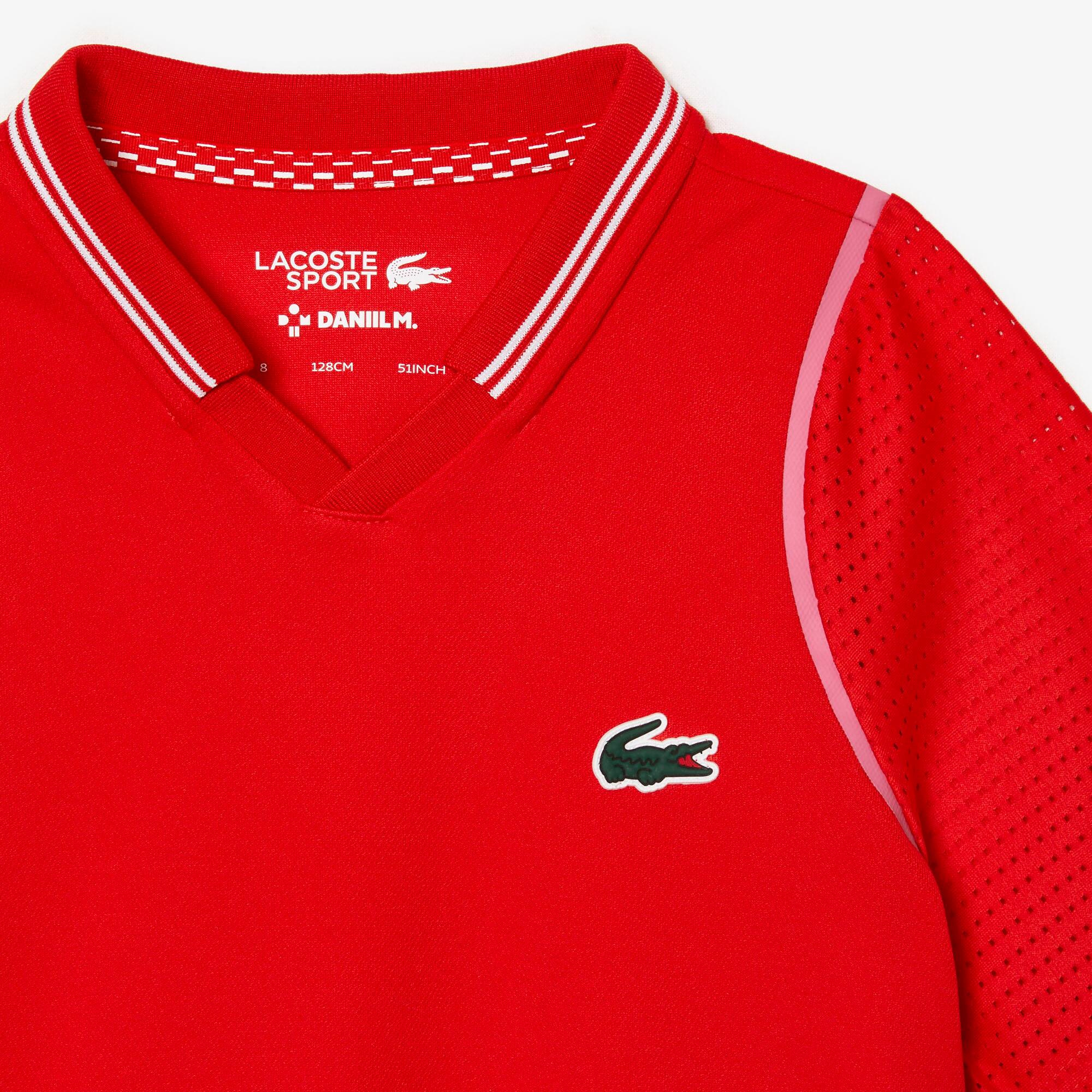 Jungen LACOSTE TENNIS x Daniil Medvedev Ultra-Dry-Poloshirt Poloshirts - Rot - Lacoste - Jungen