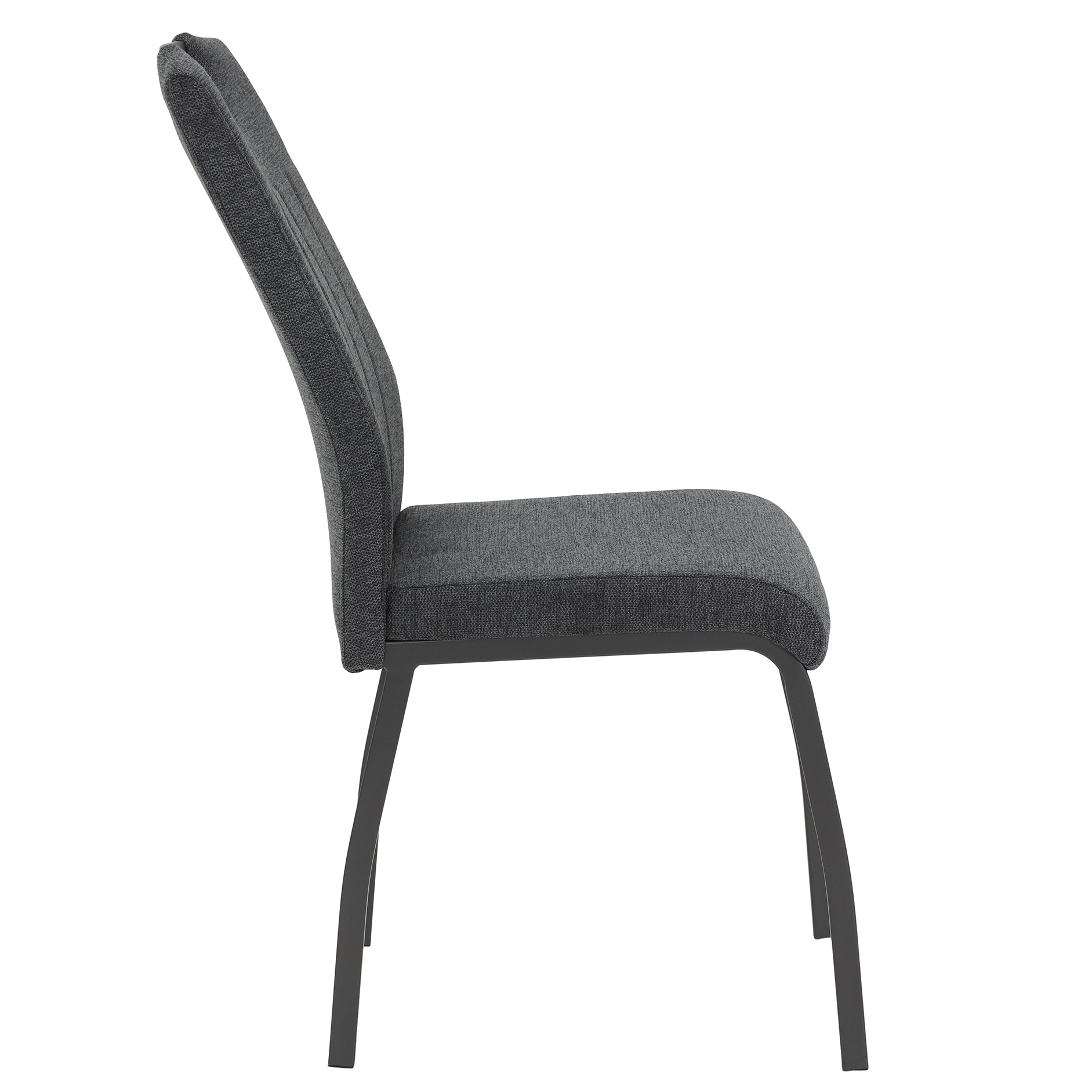 4er-Set Polsterstühle - anthrazit - Webstoff