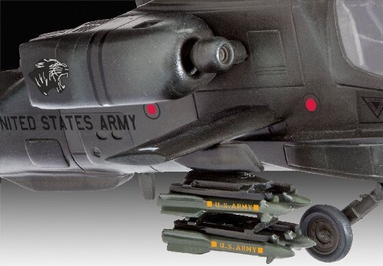 Revell - Ah-64A Apache Byggesæt - 1:100 - Level 3 - 04985
