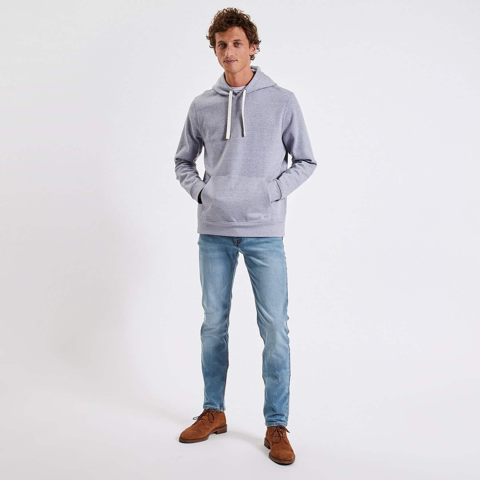 Jean straight en coton et polyester recyclés water Bleu