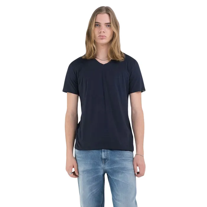 Replay Raw Cut V-neck Shirt Heren