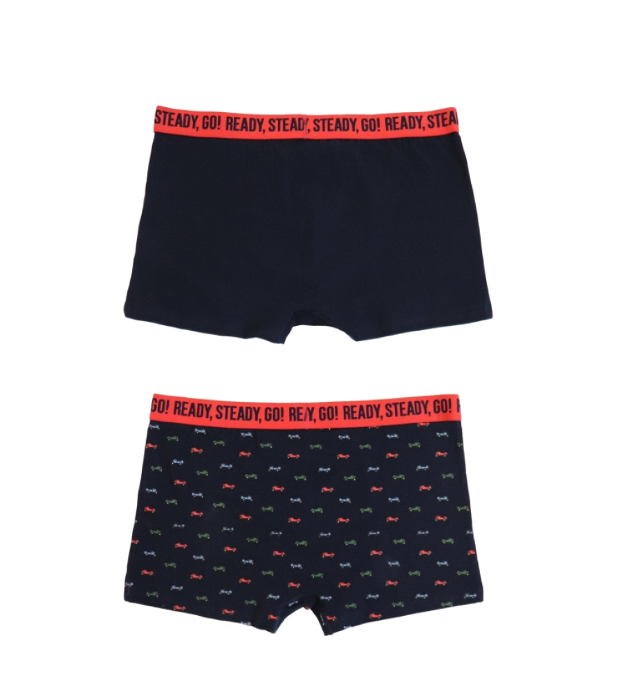 Admas Pack 2 Boxers Vintage Cars preto