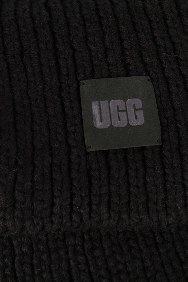 UGG zwarte ugg muts chunky rib knit set