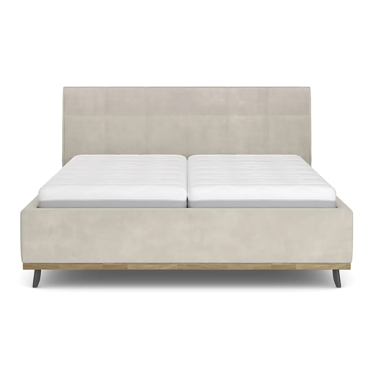 Polsterbett Emily II 160x200 beige,schwarz