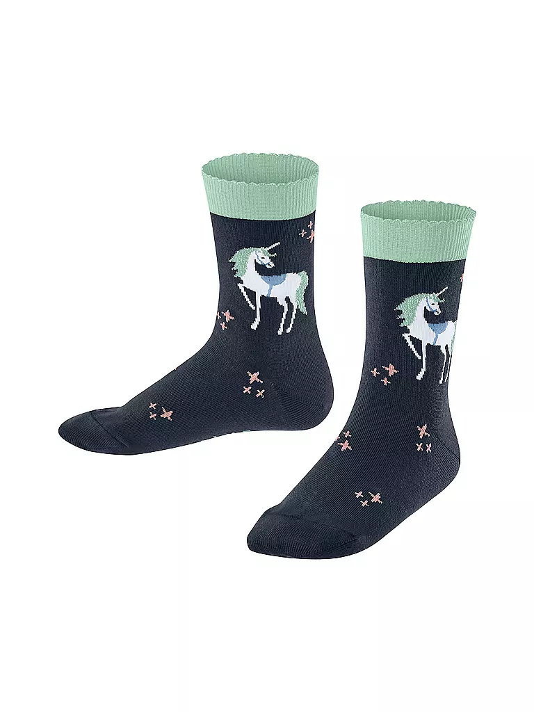 FALKE Mädchen Socken MAGIC UNICORN space blue  dunkelblau