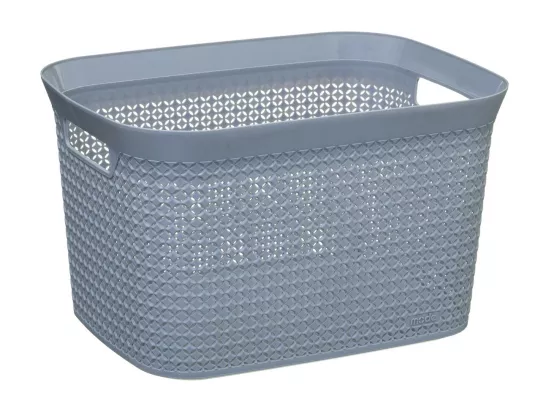 Panier à Linge 25L Gris 2 poignées intégrées L 41.6 x l 31.6 x H 25.9 cm