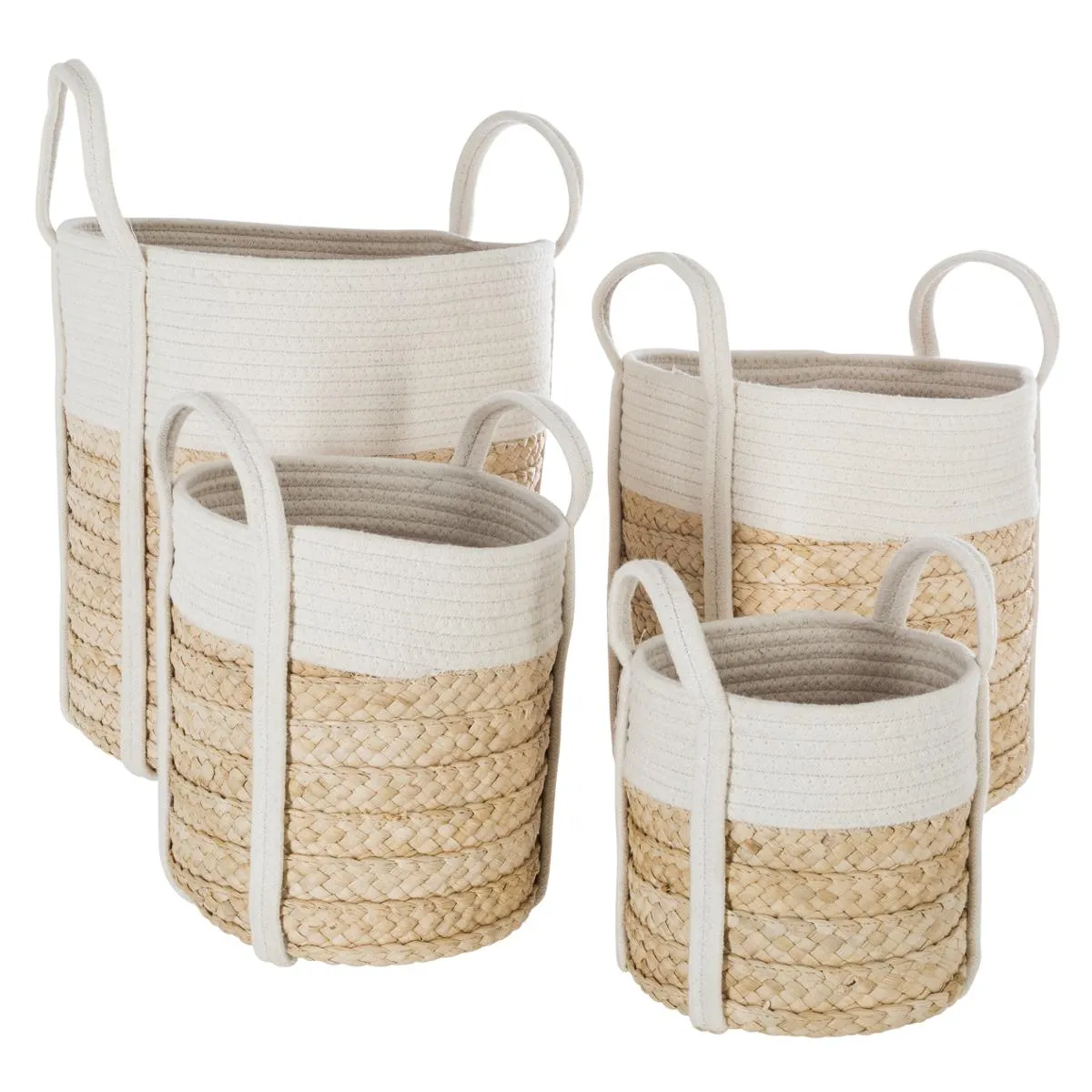 Atmosphera, Createur D'Interieur Atmosphera Panier Coton Naturel x 4
