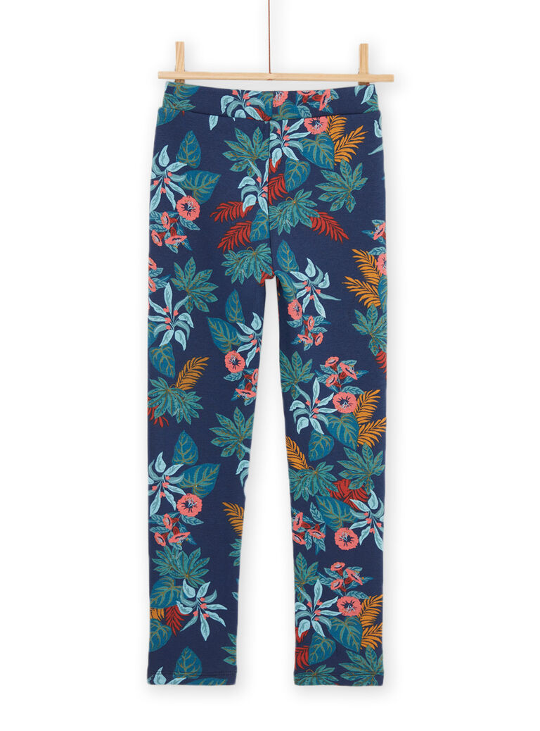 Pantalon à imprimé tropical