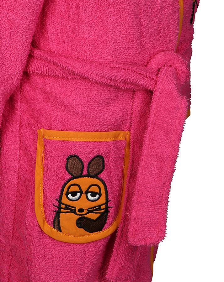 Frottee-Bademantel DIE MAUS in pink
