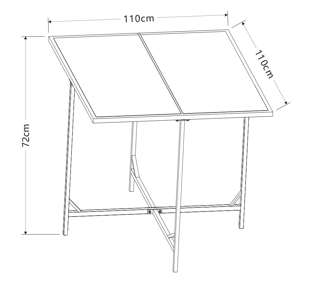 5-teiliges Gartenmöbel-Set - grau - Rattan - 110 cm